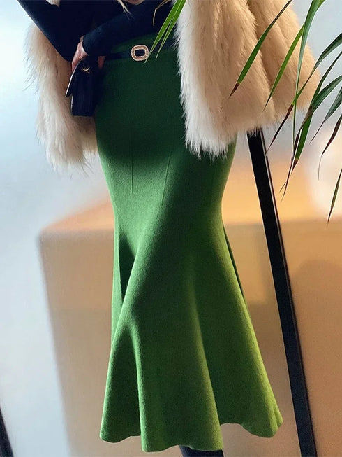 Women's Skirts Autumn Winter Fashion Long Skirts